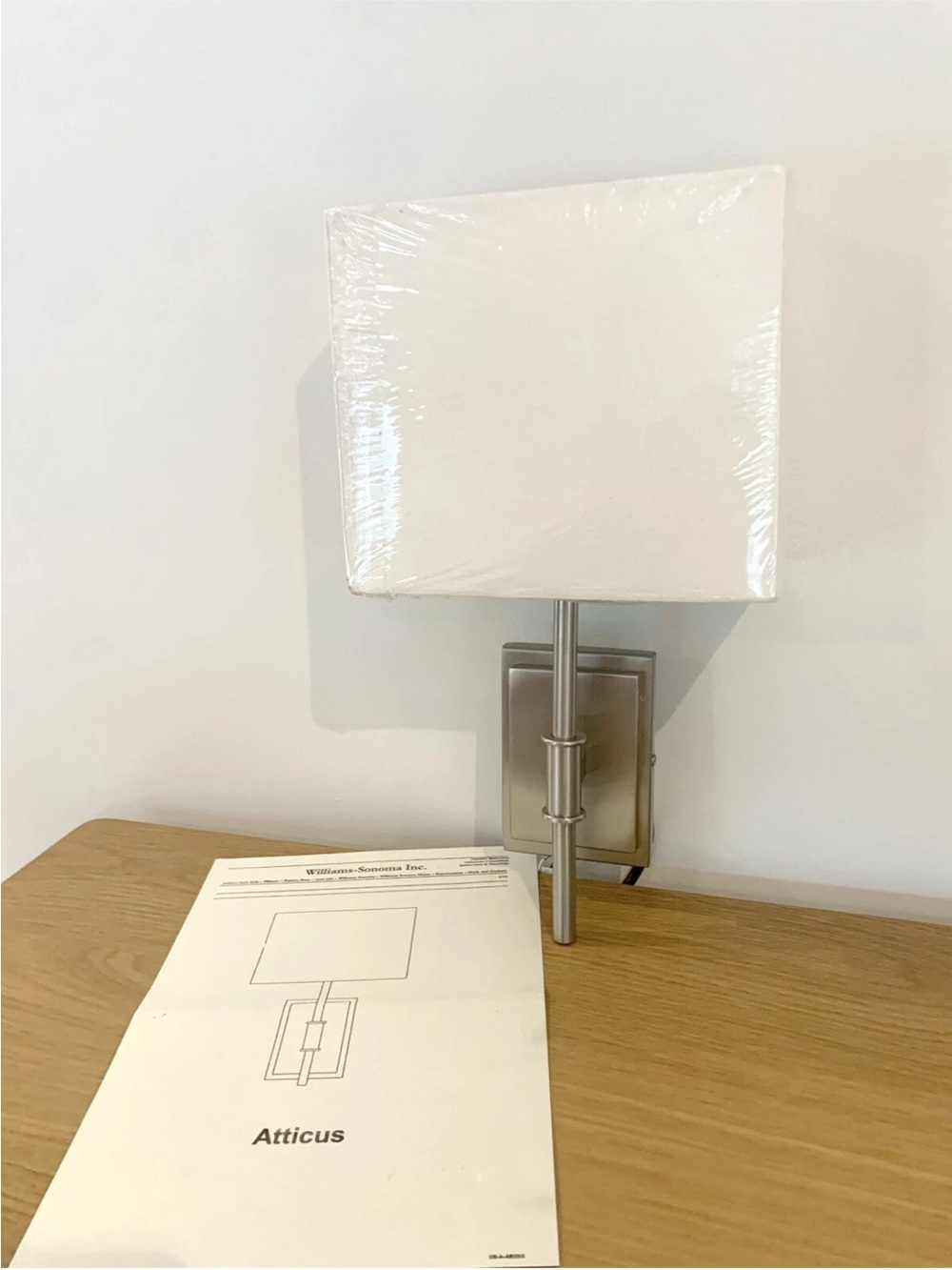 Pottery Barn Atticus Metal Sconce, Nickel